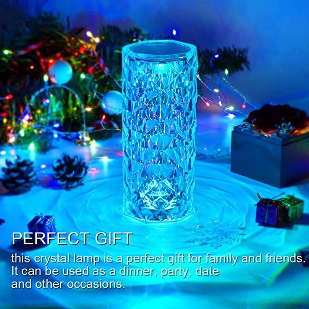 16 Colors LED Crystal Touch Table Lamps